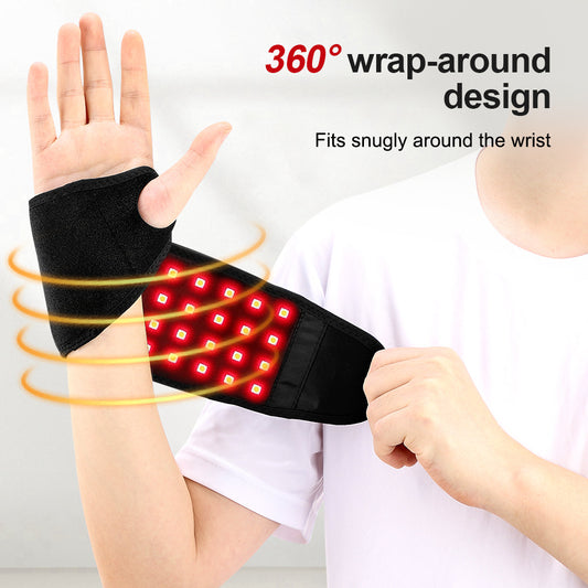 Hot Selling 48 LED Red Light Therapy Wrap with Smart Timing Adjustable Heat Wrist Support 660nm 850nm Pain Relief