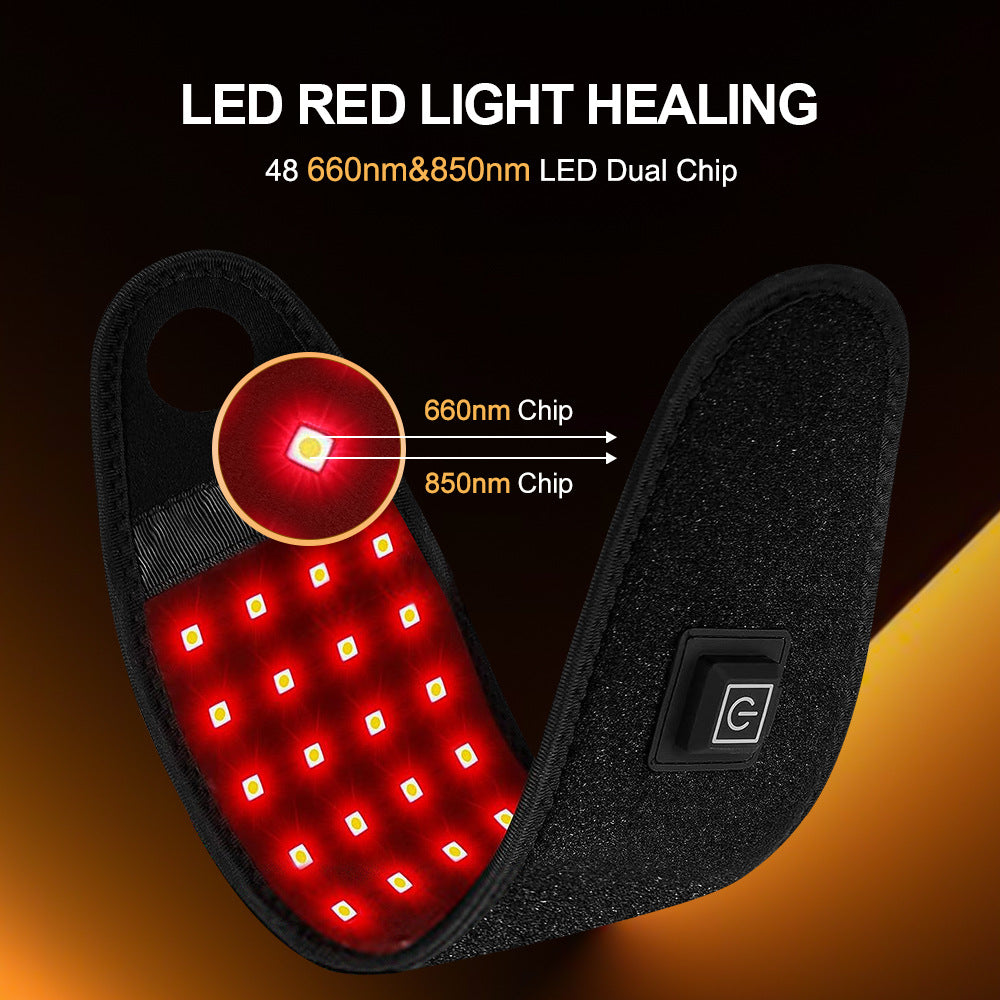 Hot Selling 48 LED Red Light Therapy Wrap with Smart Timing Adjustable Heat Wrist Support 660nm 850nm Pain Relief