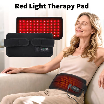 72-Piece 3-Core Red Light Therapy Lamp Board 660/850 Infrared Smart Timer Waist Support Belt