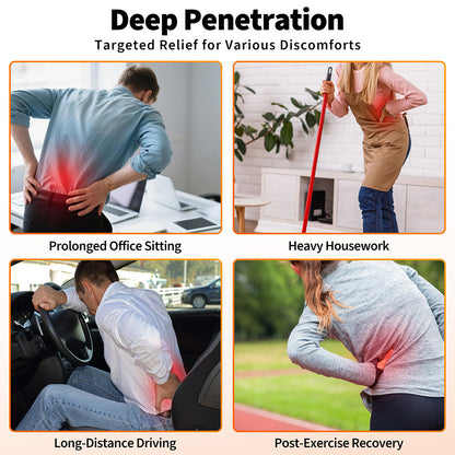 72-Piece 3-Core Red Light Therapy Lamp Board 660/850 Infrared Smart Timer Waist Support Belt