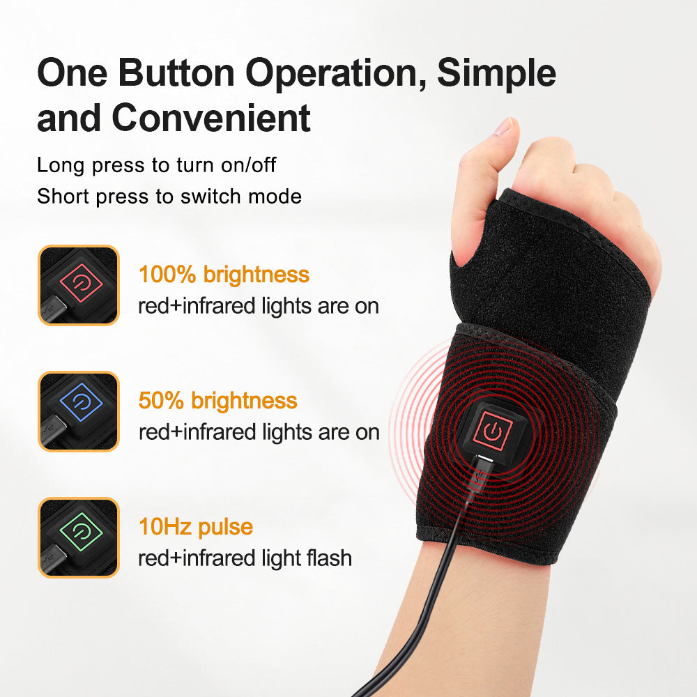 Hot Selling 48 LED Red Light Therapy Wrap with Smart Timing Adjustable Heat Wrist Support 660nm 850nm Pain Relief