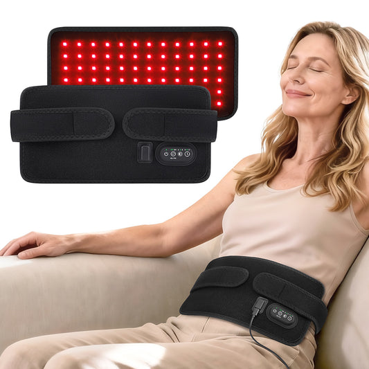 72-Piece 3-Core Red Light Therapy Lamp Board 660/850 Infrared Smart Timer Waist Support Belt