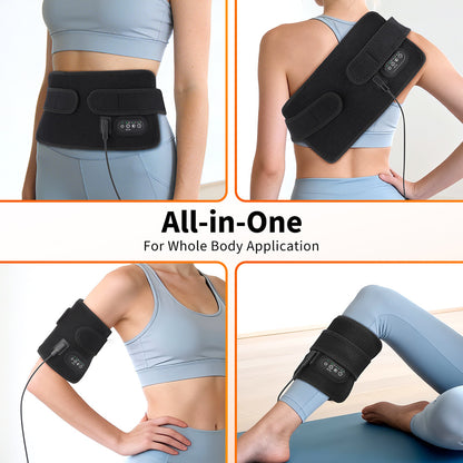 72-Piece 3-Core Red Light Therapy Lamp Board 660/850 Infrared Smart Timer Waist Support Belt