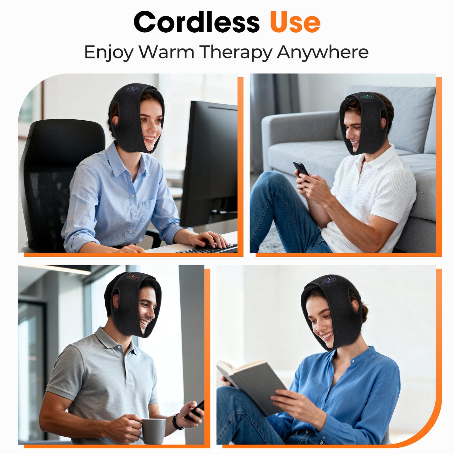 Rechargeable Face Warmer Band with 3 Heat Levels for Relaxation and Comfort